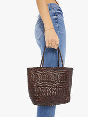 Women Bags | Mother Denim Basket Case Mini Leather Bag - Marrone Scuro