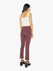 Women Bootcut | Mother Denim The Insider Crop Step Fray - Mauve Wine