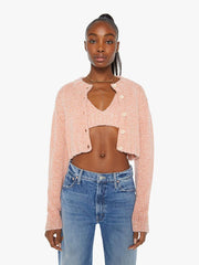 Women Jackets | Mother Denim The Crop Cardigan - Peach Fuzz