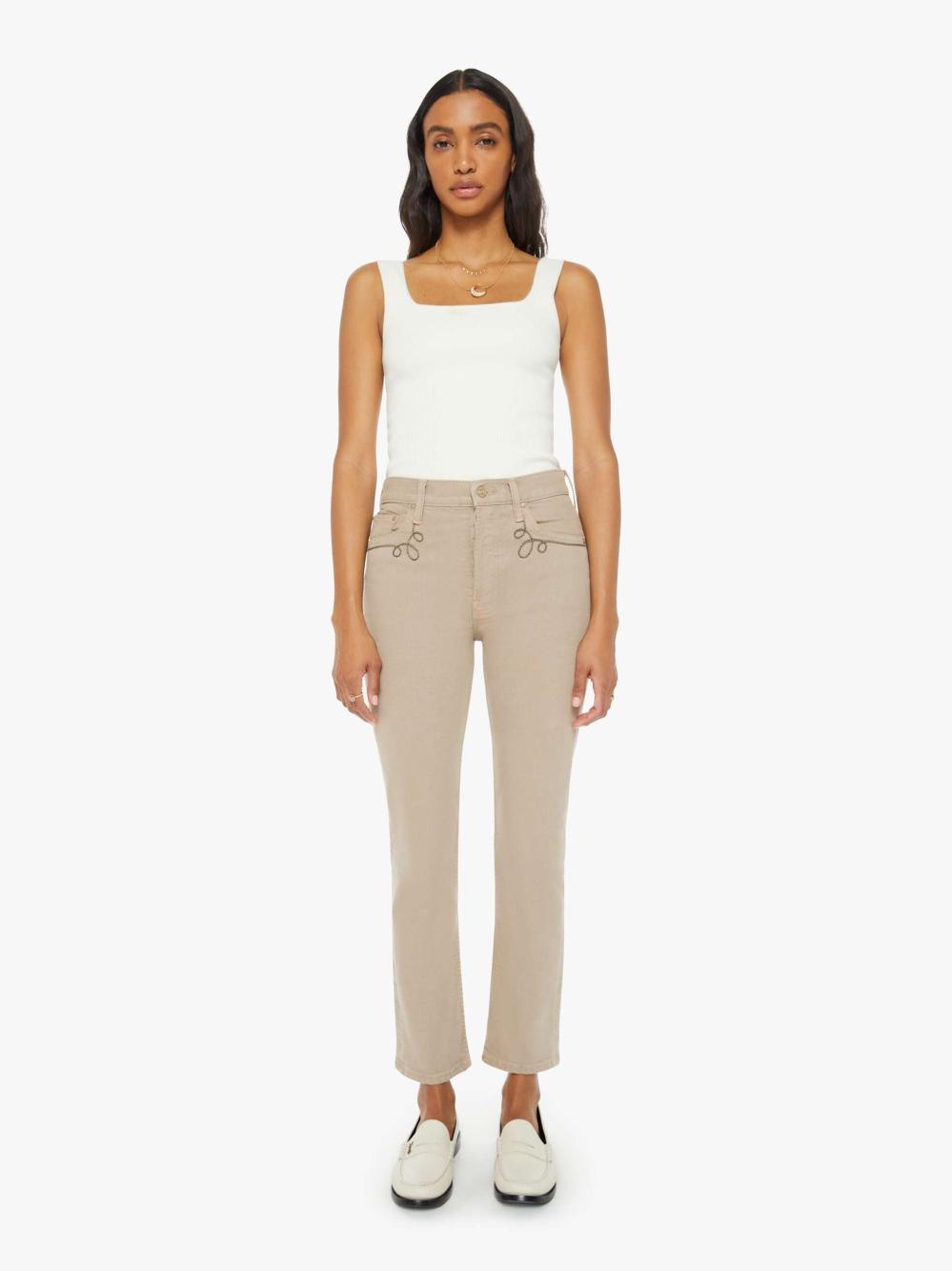 Women Pants | Mother Denim The Tomcat Ankle - Farmers Tan
