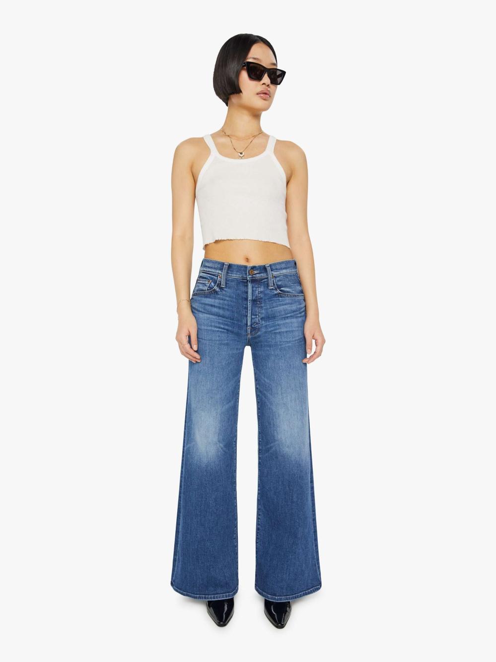 Women Petites | Mother Denim PETITES The Lil' Tomcat Roller Sneak - Sixth Sense