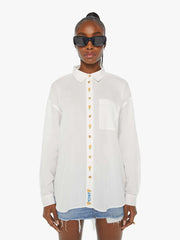 Women Shirts | Mother Denim The Pushing Buttons - Familiar Territory - Bright White