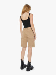 Women Shorts | Mother Denim The Bee's Knees Short Fray - Dark Khaki