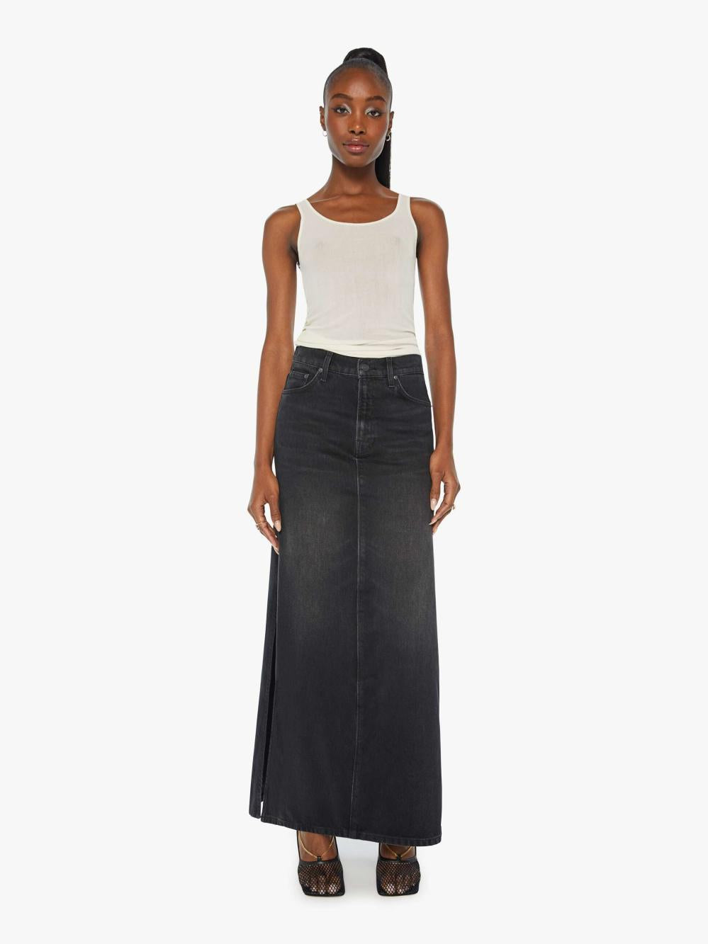 Women Skirts & Dresses | Mother Denim SNACKS! The Fun Dip Slice Maxi Skirt - Late Night Lick