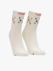 Women Socks | Mother Denim The Half Step - MF Skulls And Flowers