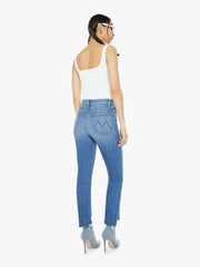Women Straight | Mother Denim High Waisted Rider Ankle Step Fray - Loafers And Lassos