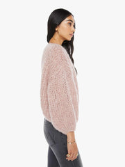 Women Sweaters | Mother Denim Maiami Mohair Bomber Cardigan - Antique Pink