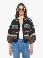 Women Sweaters | Mother Denim Maiami Stripes Galore Bomber Cardigan - Chocolate