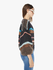 Women Sweaters | Mother Denim Maiami Stripes Galore Bomber Cardigan - Chocolate