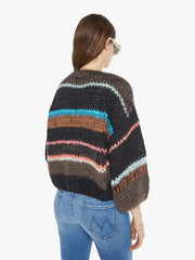 Women Sweaters | Mother Denim Maiami Stripes Galore Bomber Cardigan - Chocolate