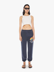 Women Sweatpants | Mother Denim Cloney Rainbow Management Sweatpants - Navy