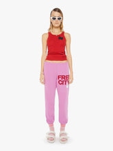 Women Sweatpants | Mother Denim FREECITY LARGE SWEATPANT PINKLIPS CHERRY