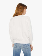 Women Sweatshirts | Mother Denim MadeWorn Rolling Stones Airbrush Shrunken Sweatshirt - Vintage White