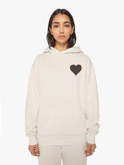 Women Sweatshirts | Mother Denim SPRWMN Heart Hoodie - Vintage White