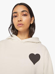Women Sweatshirts | Mother Denim SPRWMN Heart Hoodie - Vintage White