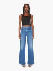 Women Wide Leg | Mother Denim The Ditcher Roller Zip Sneak - Arigato Mr. Robato