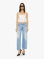 Women Wide Leg | Mother Denim The Down Low Spinner Hover - Holey Roller