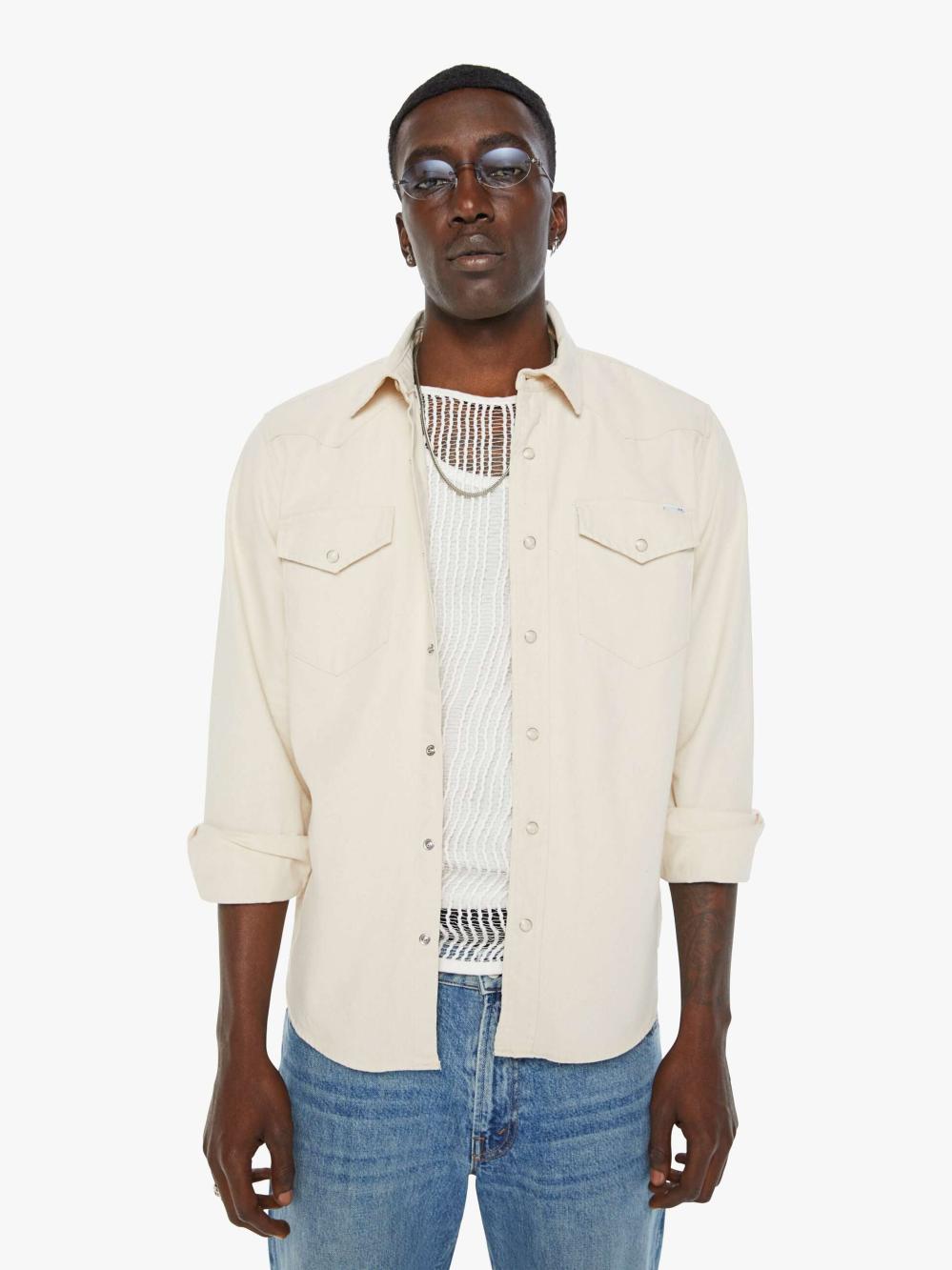 Men Shirts | Mother Denim THE CITY SLICKER WHAT THE DUCK NATURAL