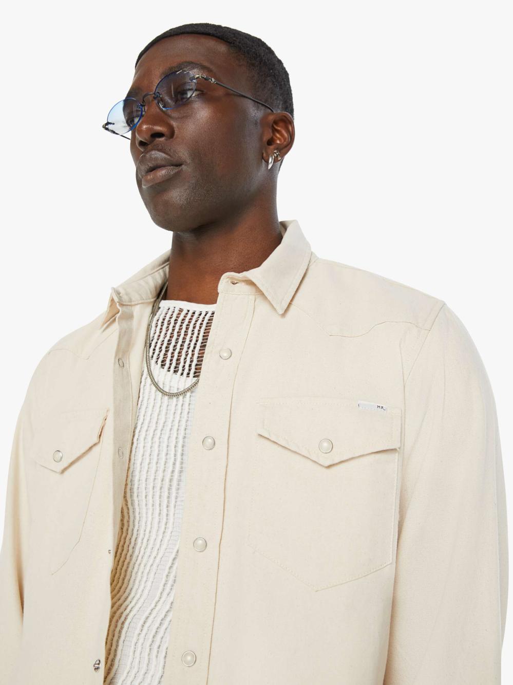 Men Shirts | Mother Denim THE CITY SLICKER WHAT THE DUCK NATURAL