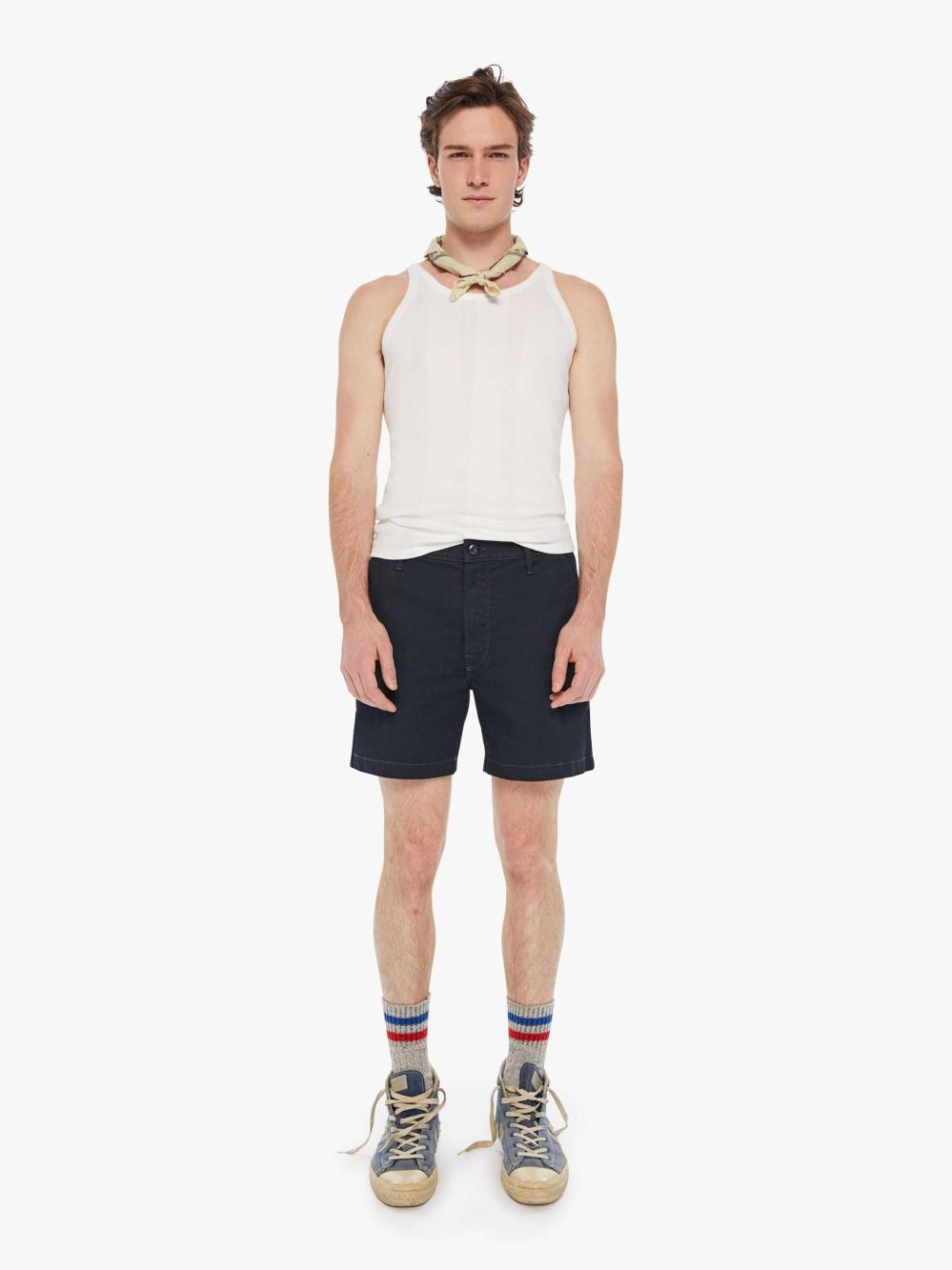 Men Shorts | Mother Denim The Big Shot Prep - Saturday School - Dark Navy