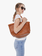 Women Bags | Mother Denim Basket Case Goa Medium Leather Tote - Brown