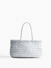 Women Bags | Mother Denim Basket Case Goa Small Leather Tote - White