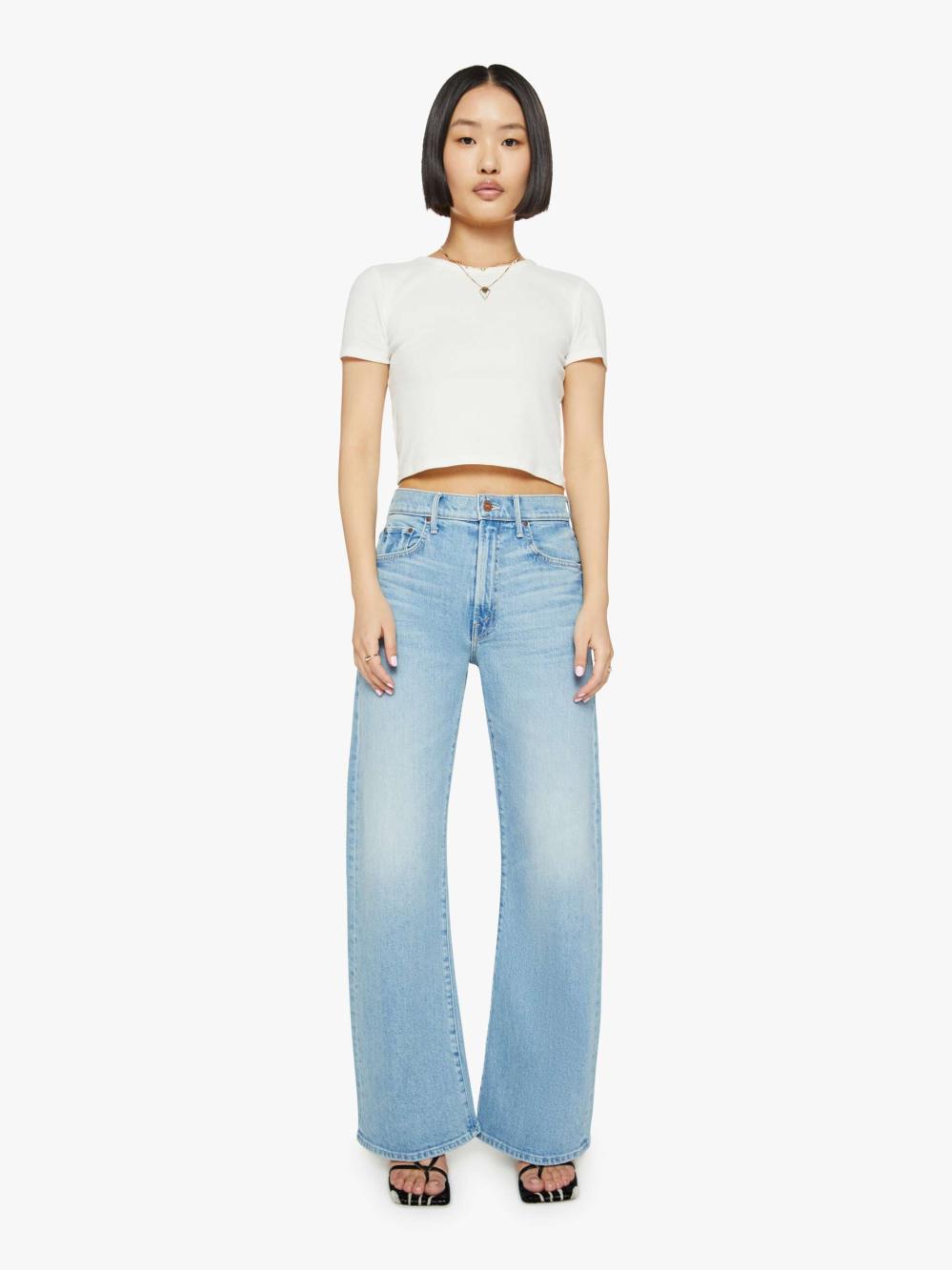 Women Barrel | Mother Denim PETITES The Lil' Lasso Sneak - Ivy League Cowboy