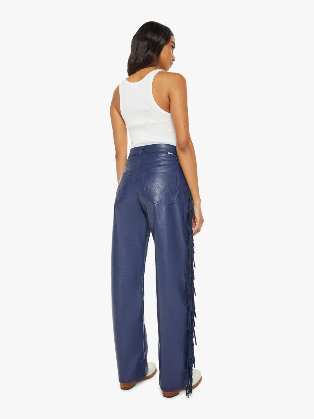 Women Barrel | Mother Denim The Fringe Half-Pipe Sneak - Varsity Blues