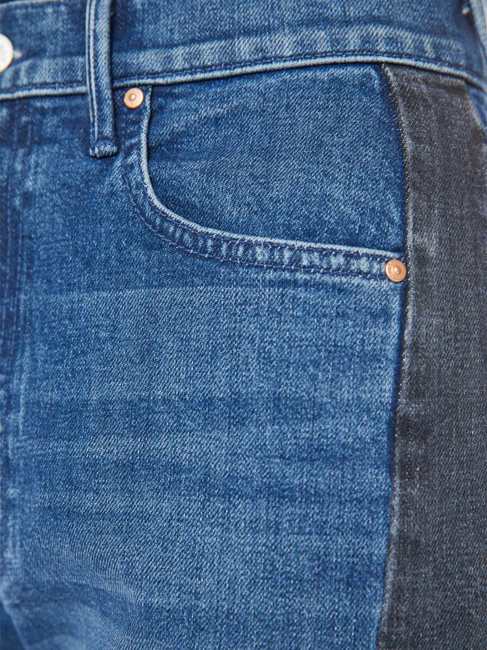 Women Barrel | Mother Denim The Half-Pipe Flood - Black And Blue