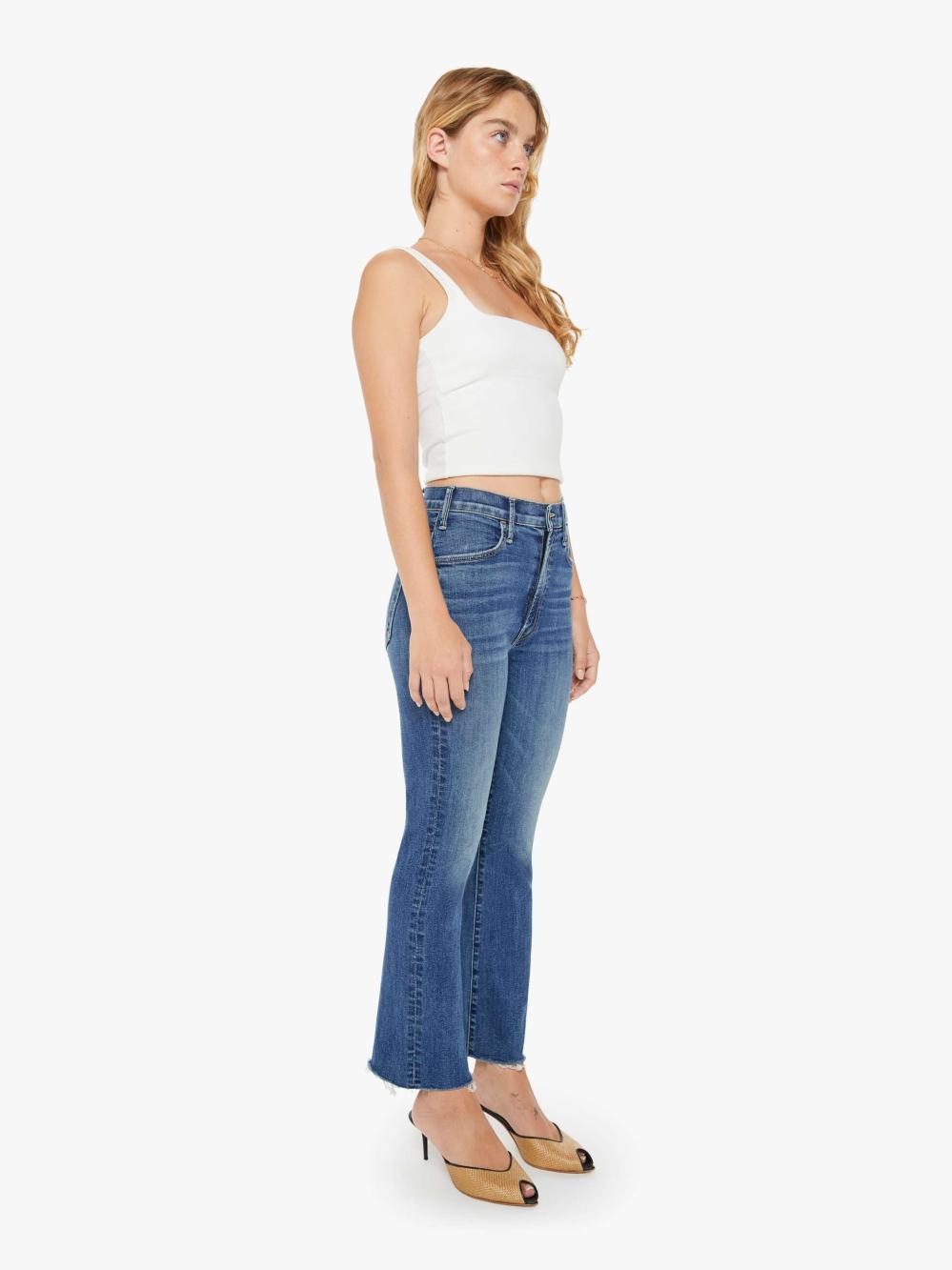 Women Bootcut | Mother Denim PETITES THE LIL HUSTLER ANKLE FRAY HEALING JAR