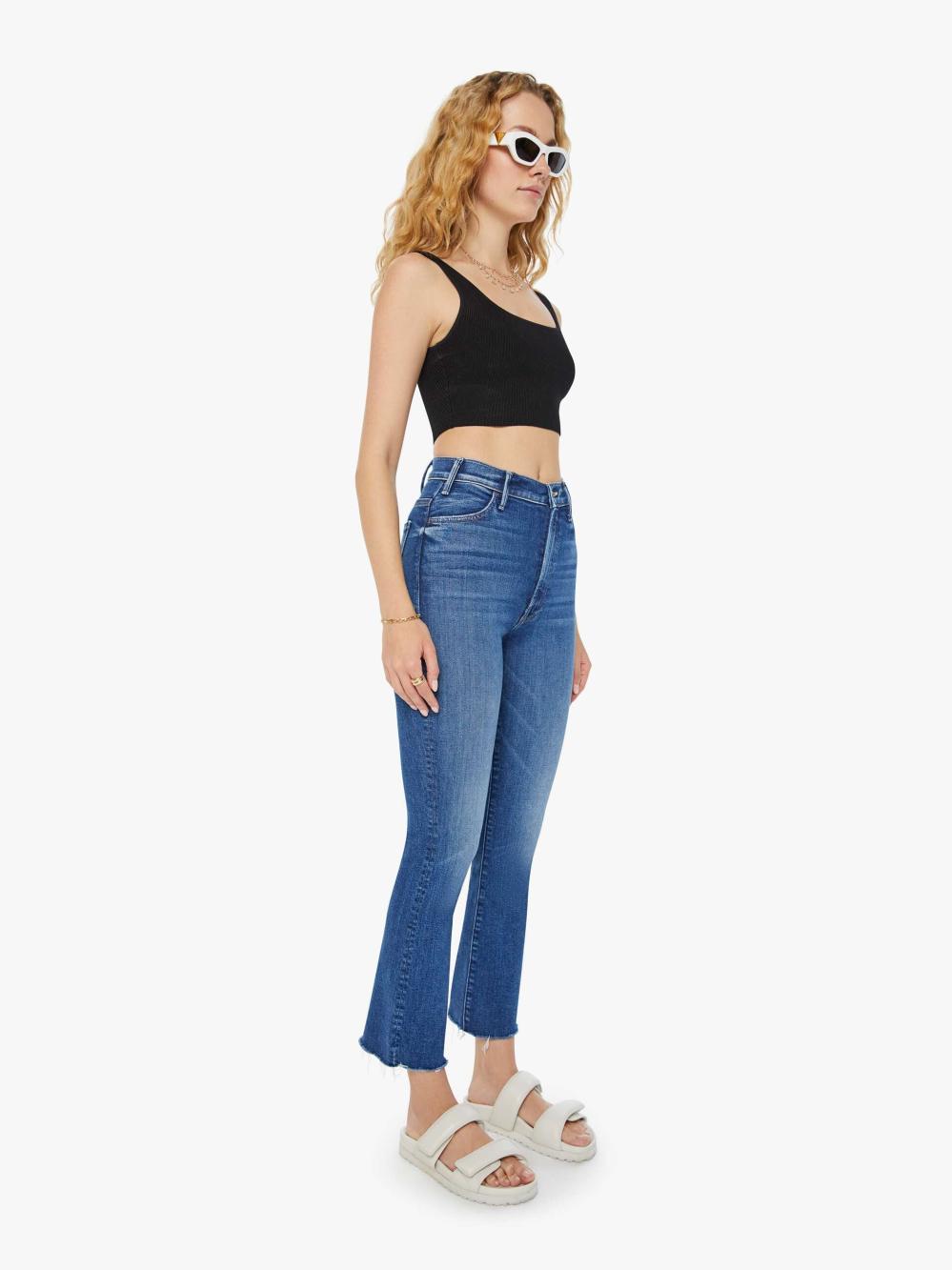Women Bootcut | Mother Denim The Hustler Ankle Fray - Grasping At Straws
