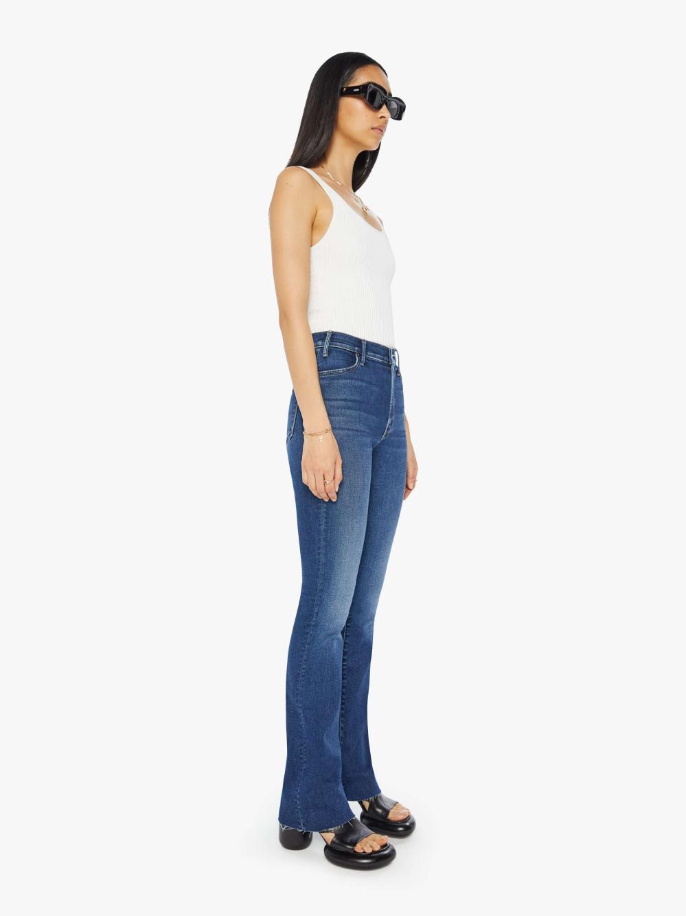 Women Bootcut | Mother Denim The Hustler Heel Fray - Yakkity Yak