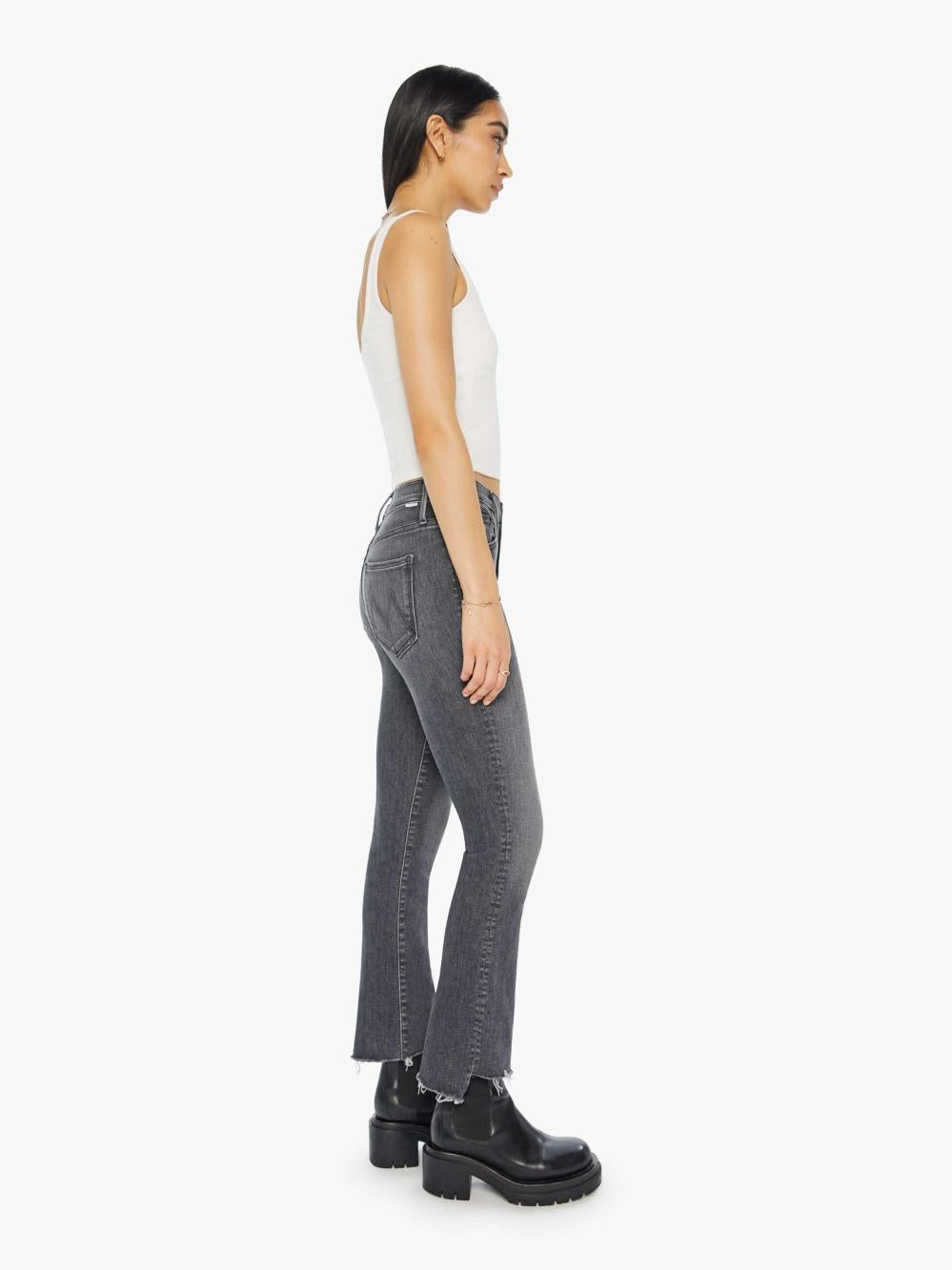 Women Bootcut | Mother Denim The Insider Crop Step Fray - Up In Smoke