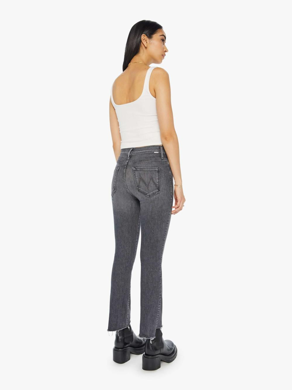Women Bootcut | Mother Denim The Insider Crop Step Fray - Up In Smoke