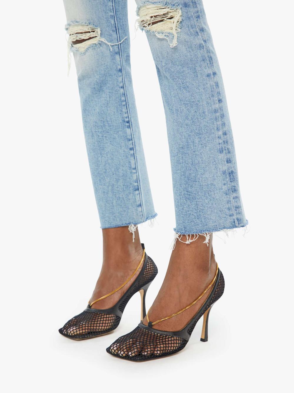 Women Bootcut | Mother Denim The Insider Flood Fray - Peak-A-Boo