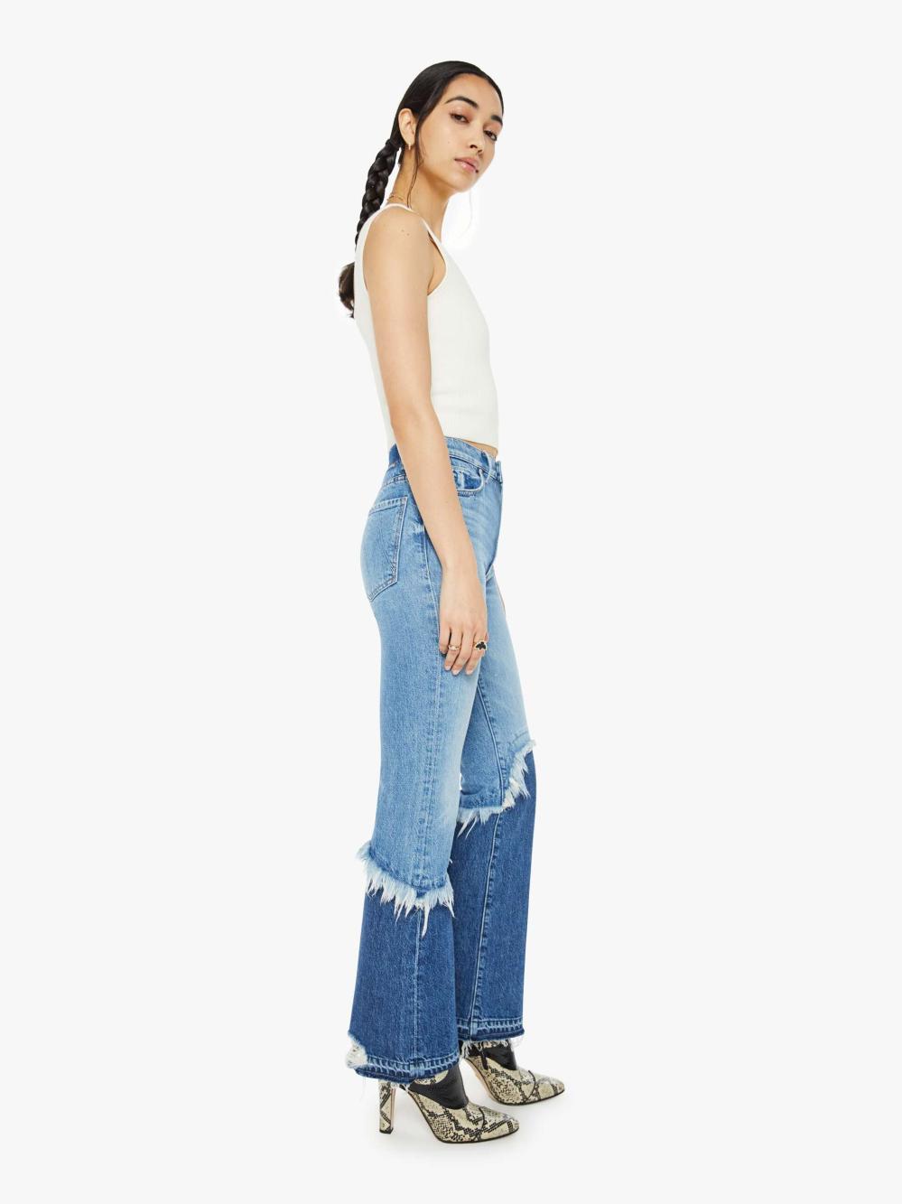 Women Flare | Mother Denim The Dual Desperado Sneak - Double Whammy