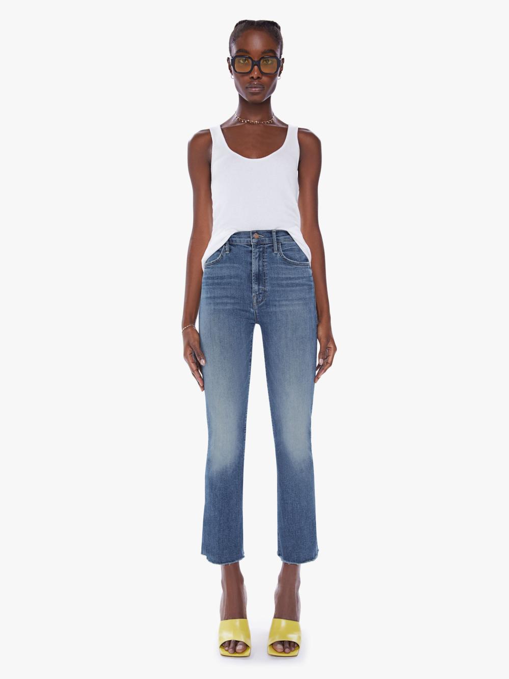 Women Flare | Mother Denim The Hustler Ankle Fray - Healing Jar