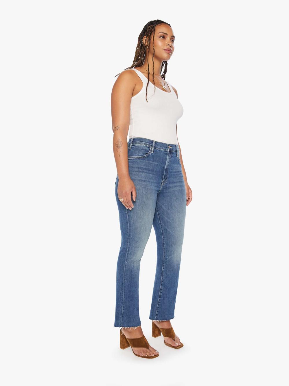 Women Flare | Mother Denim The Hustler Ankle Fray - Healing Jar
