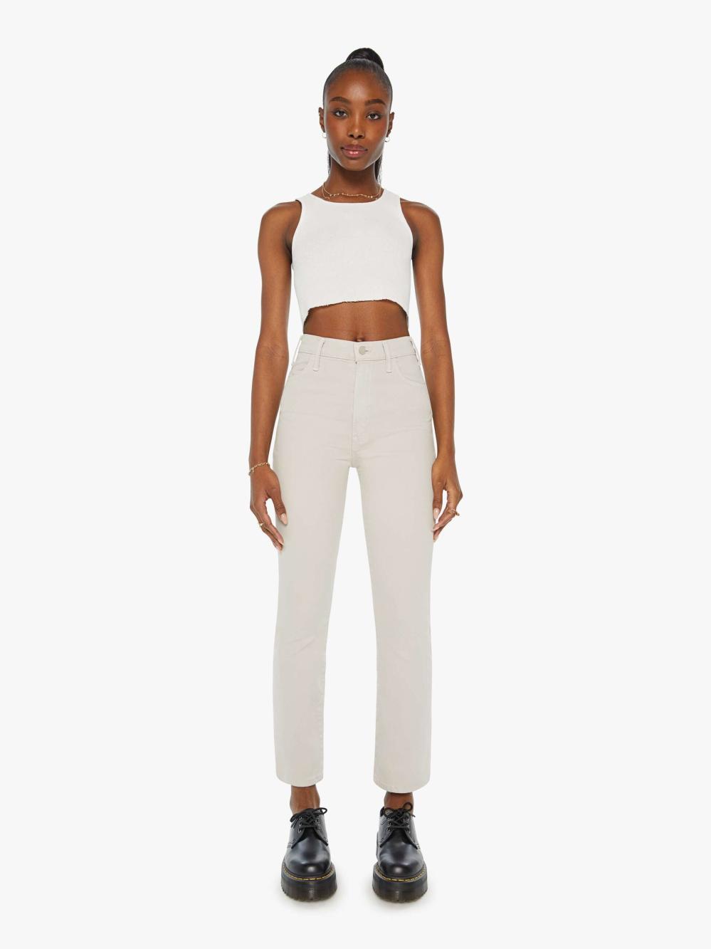 Women Flare | Mother Denim The Hustler Flood - Feather Grey