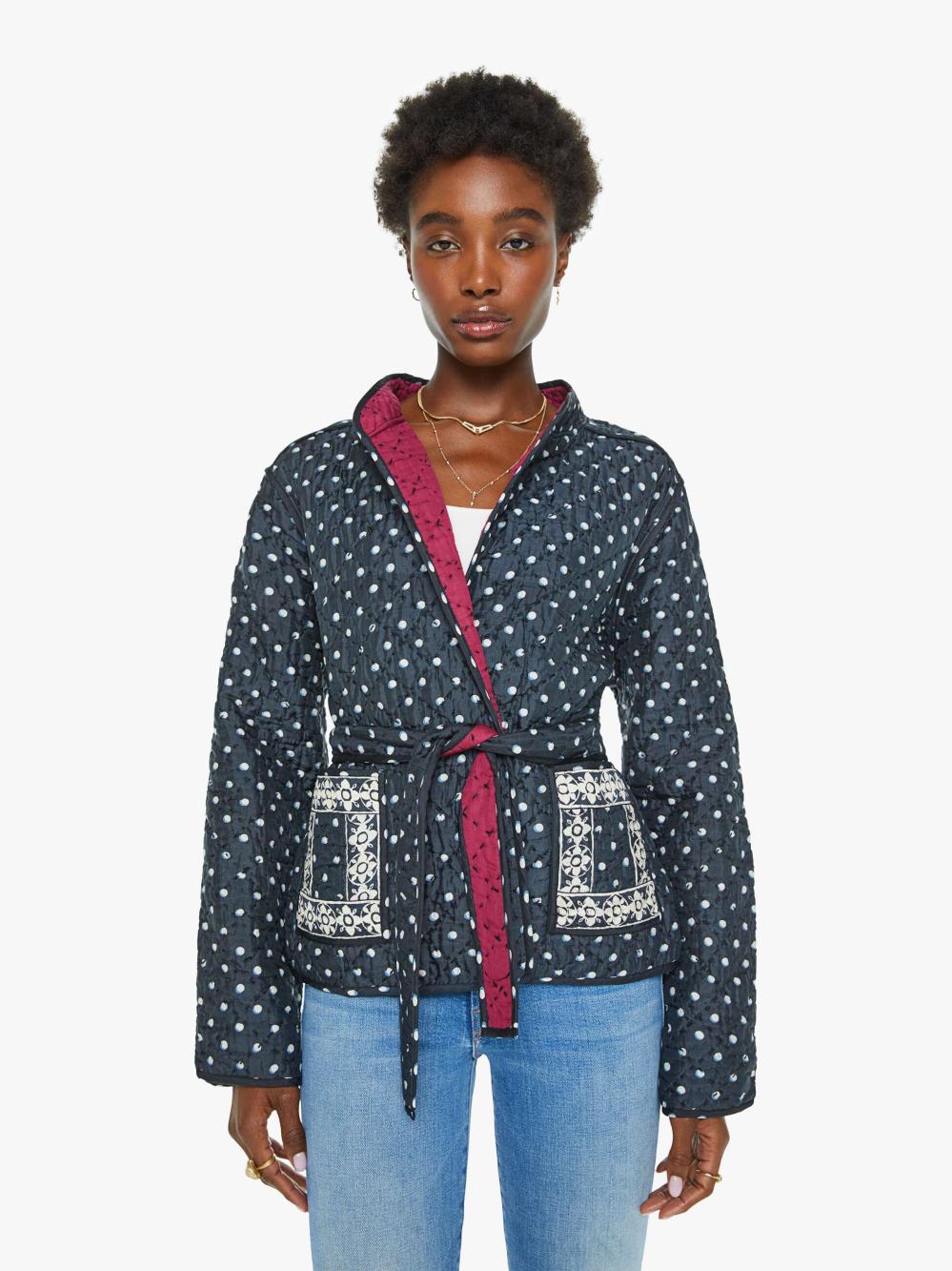 Women Jackets | Mother Denim Alix Of Bohemia Tamil Jacket - Raven Dot