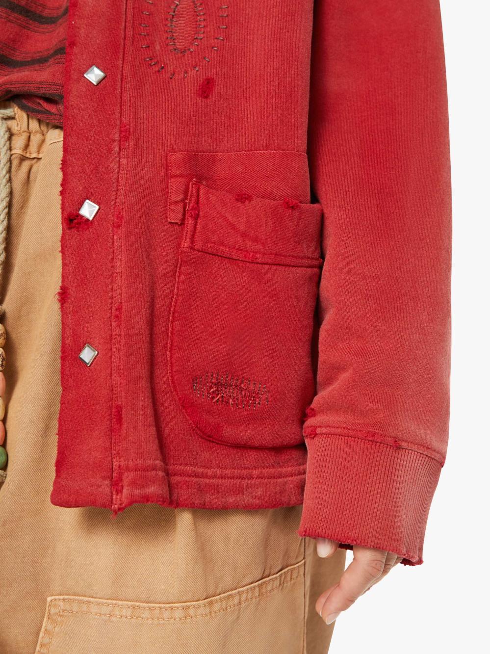 Women Jackets | Mother Denim Dr. Collectors Surf Riders Cardigan - Antique Red