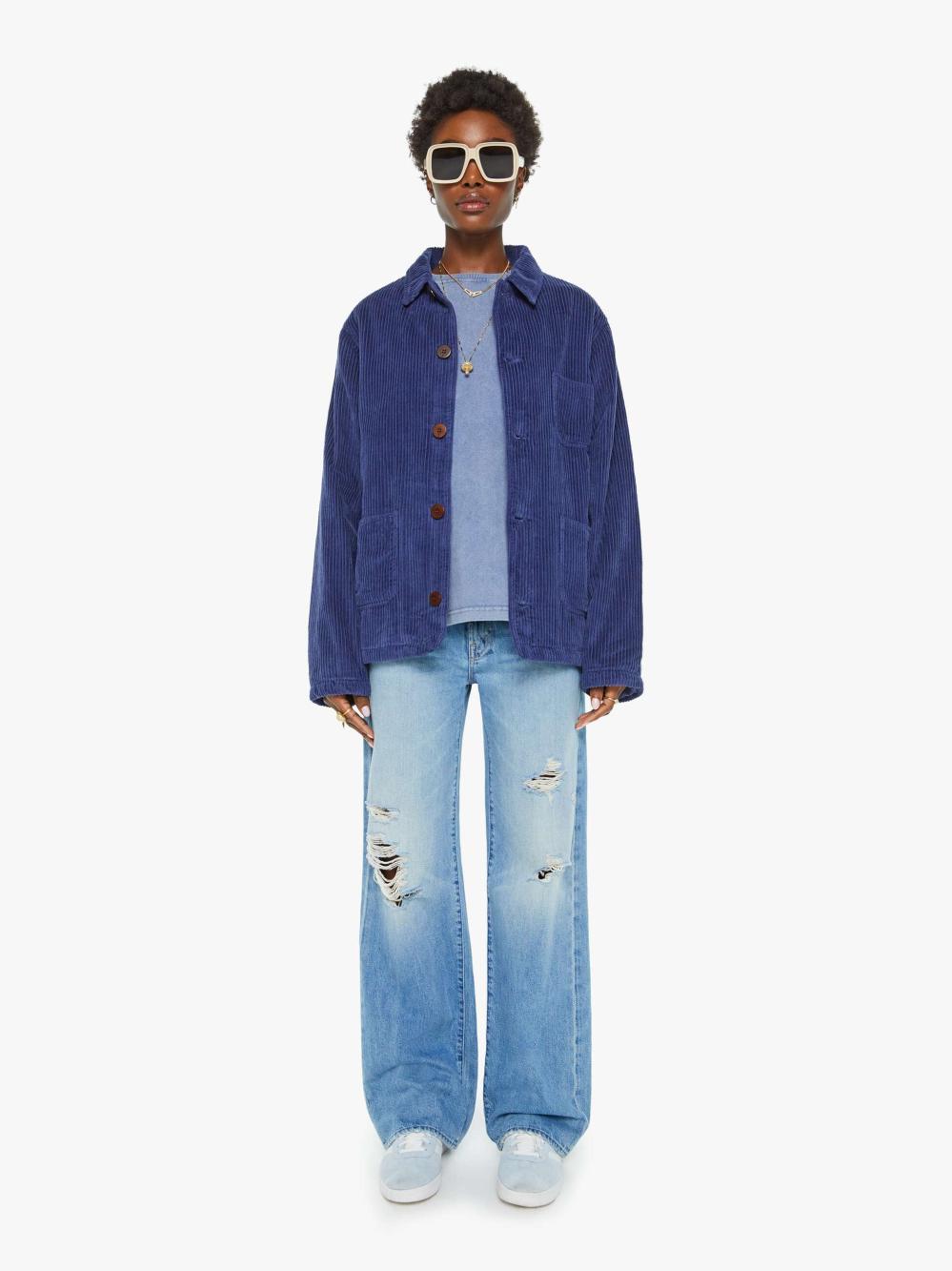 Women Jackets | Mother Denim La Paz Baptista Jacket - Blue Ocean