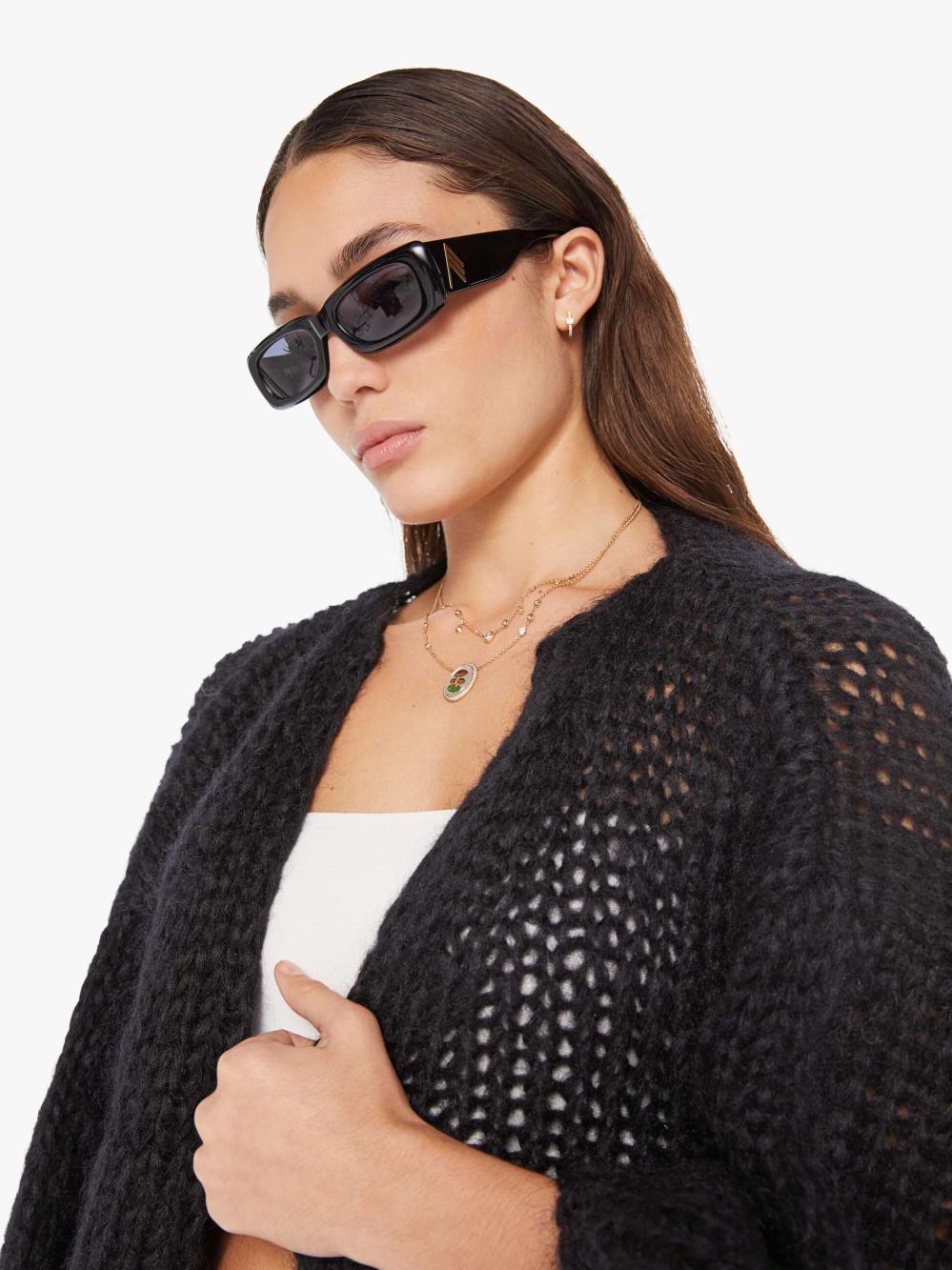 Women Jackets | Mother Denim Maiami Big Bomber Cardigan - Black