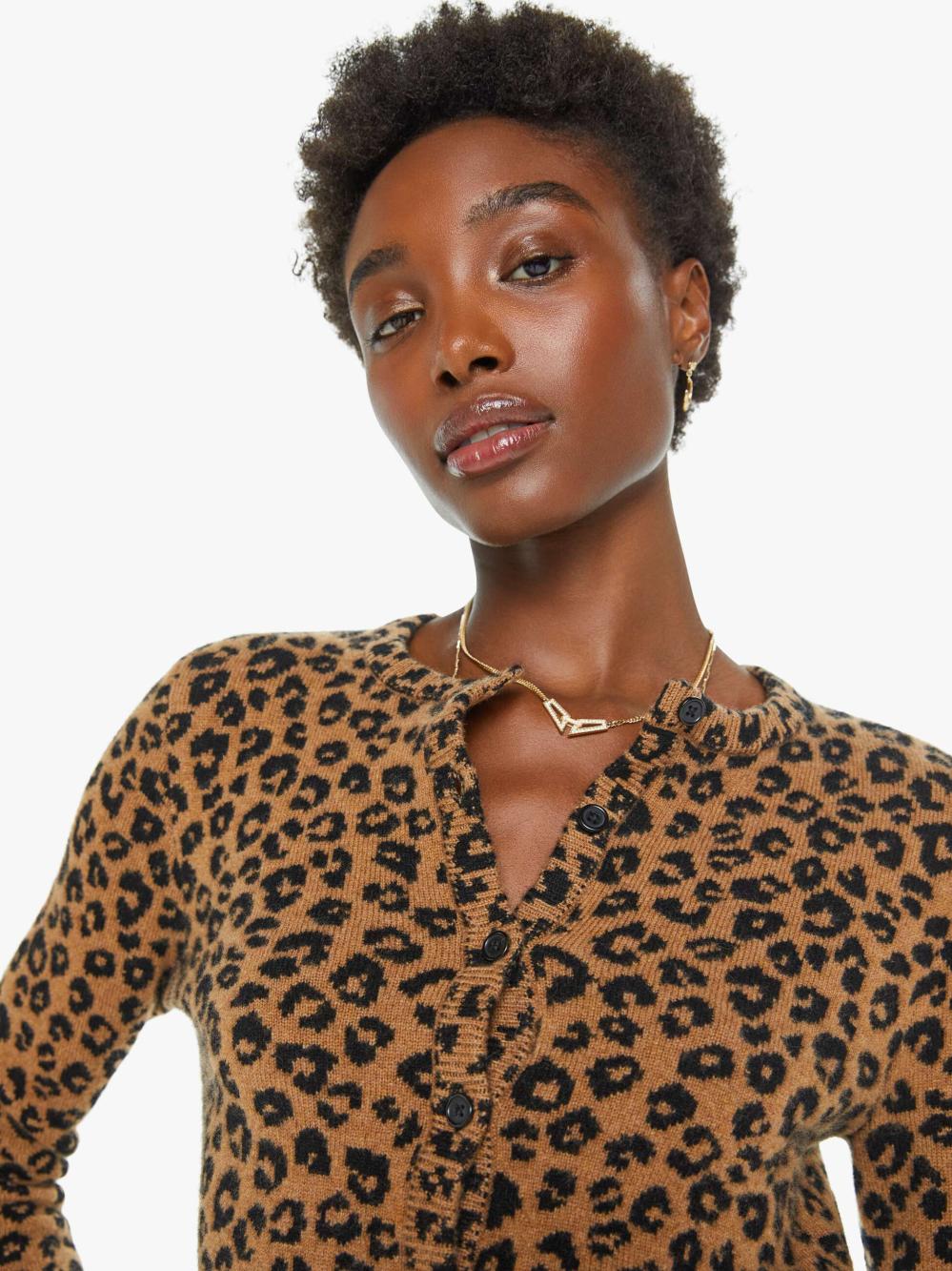 Women Jackets | Mother Denim SPRWMN Baby Cardigan - Leopard