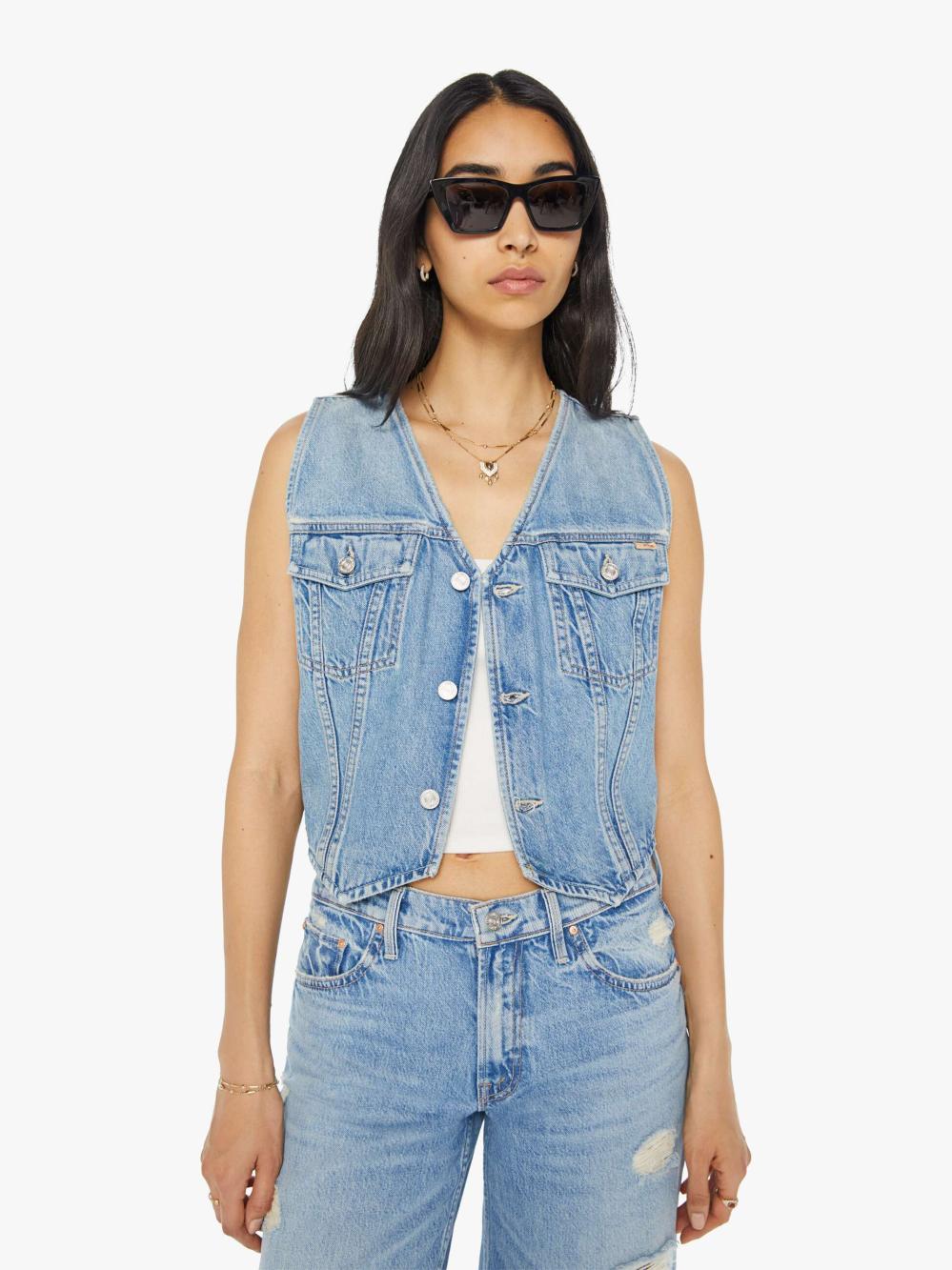 Women Jackets | Mother Denim The Bruiser Vest - Unholy Roller