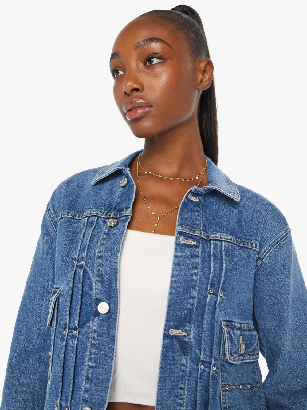 Women Jackets | Mother Denim The Duo Jacket - Metal Magic