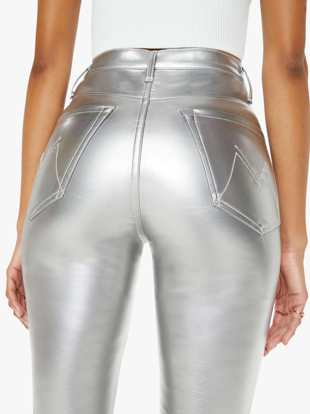 Women Pants | Mother Denim High Waisted Rail Skimp - Silver Dagger