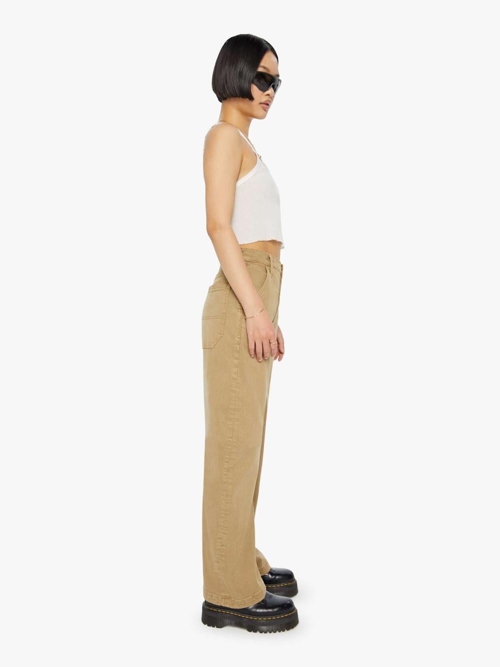 Women Pants | Mother Denim PETITES The Lil' Stud Finder Sneak - Prairie Sand