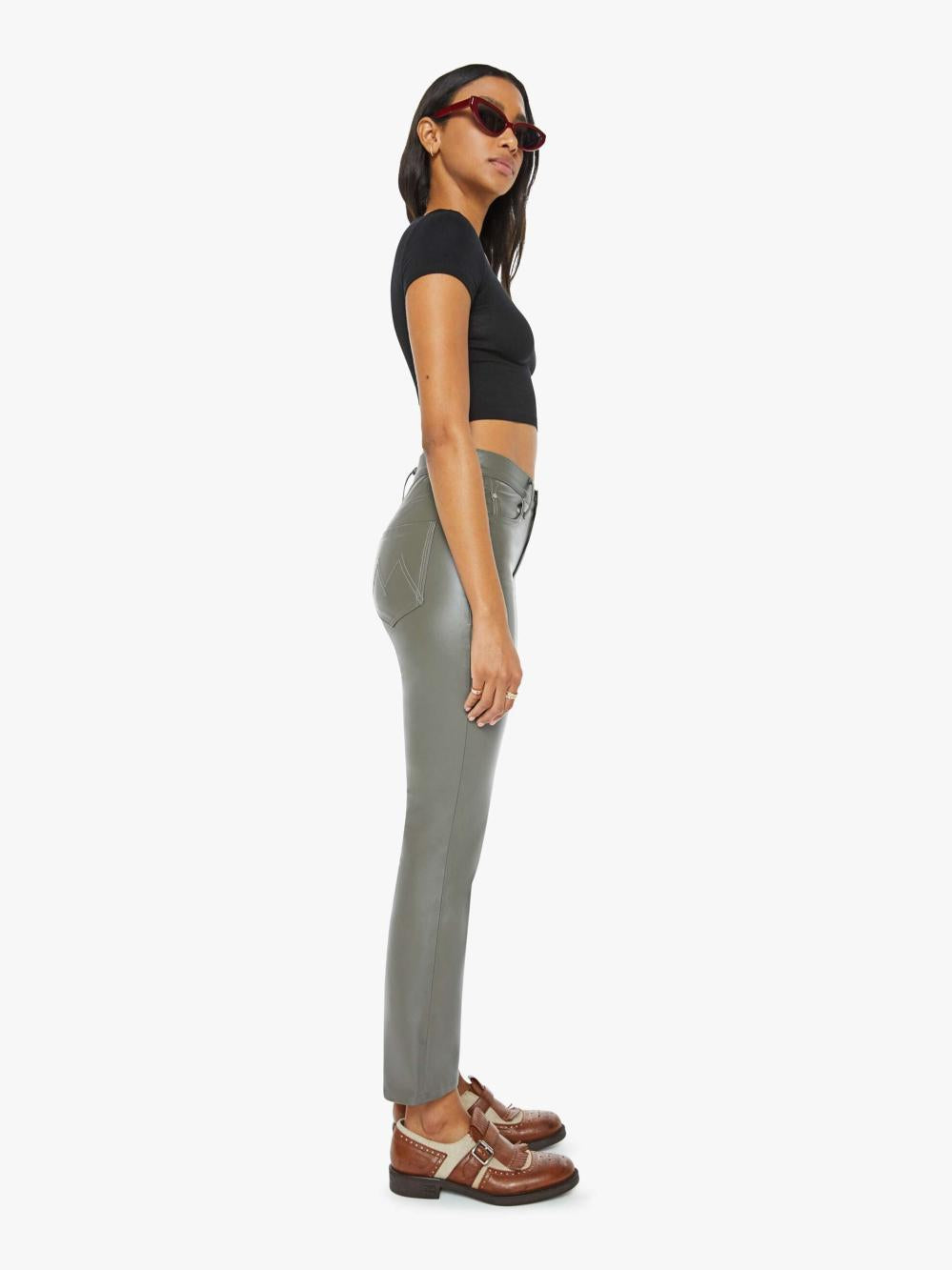 Women Pants | Mother Denim The Insider Flood - Cinder Block