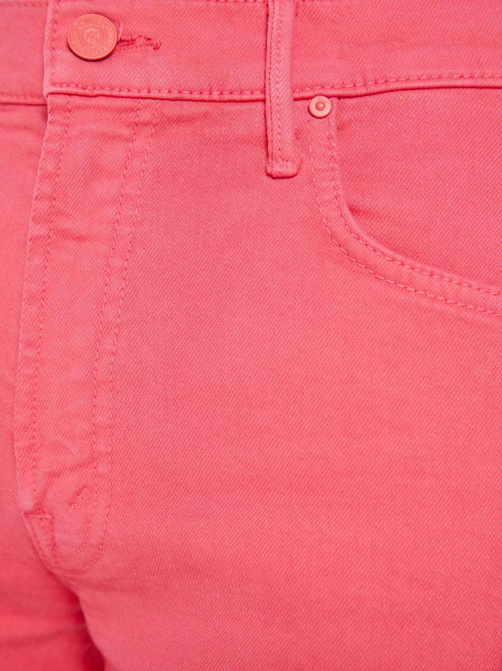Women Pants | Mother Denim The Mid Rise Maven Flood - Play Date - Rouge Red